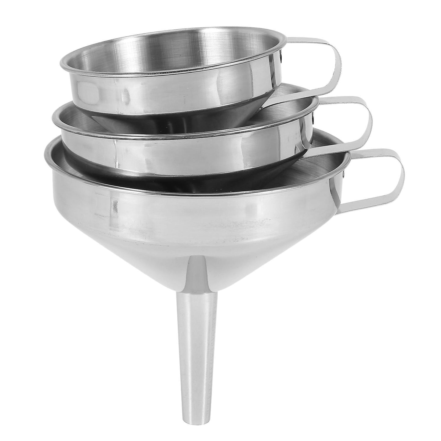 Stainless Steel Funnel Kitchen Set 3 Pack Funnels with 2 Filter