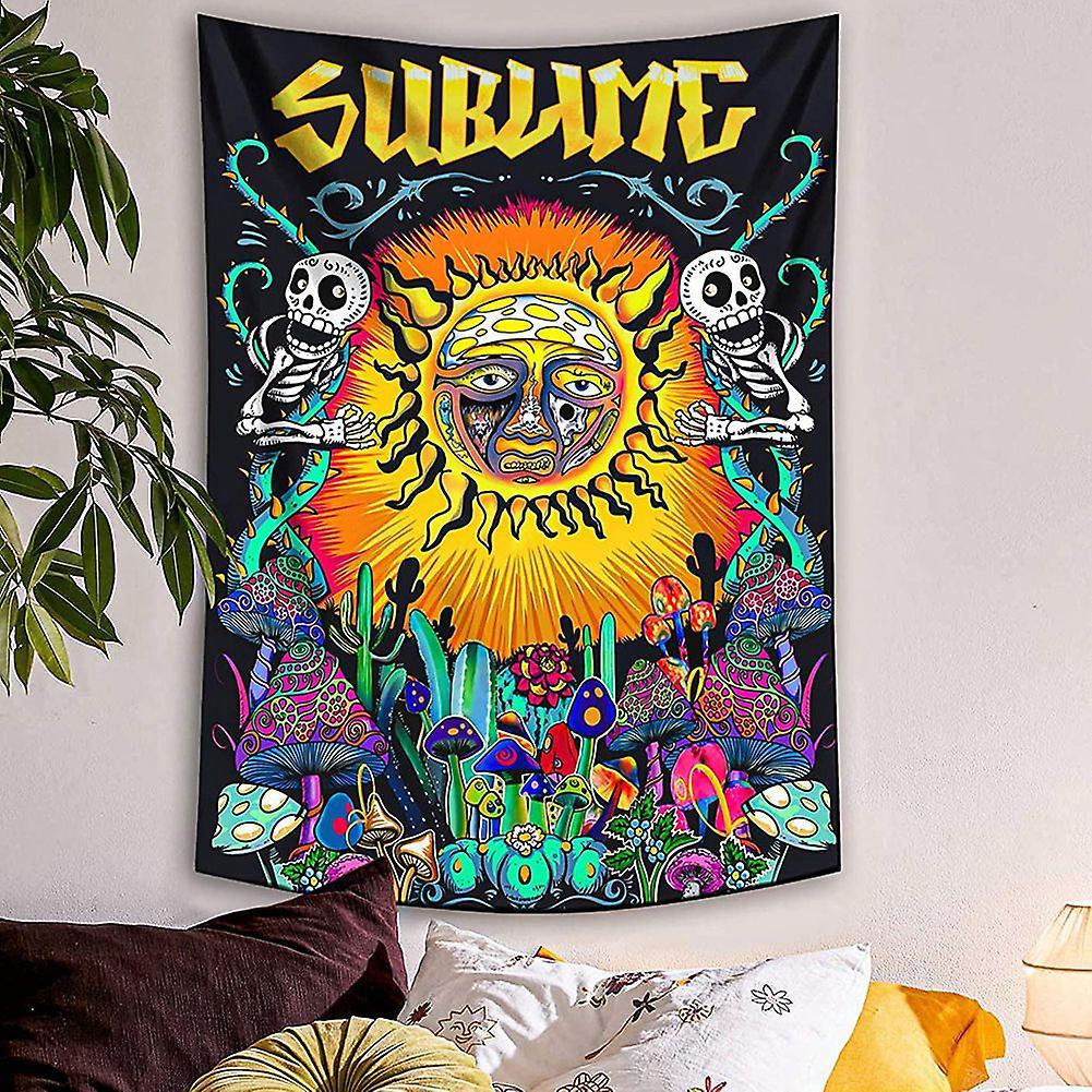 Sun Tapestry,psychedelic Tapestries with Cactus for Bedroom 36x48inch