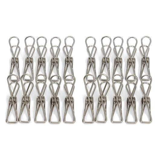 10 Stueck Edelstahl Metall Waescheklammer Waescheklammern Klammern