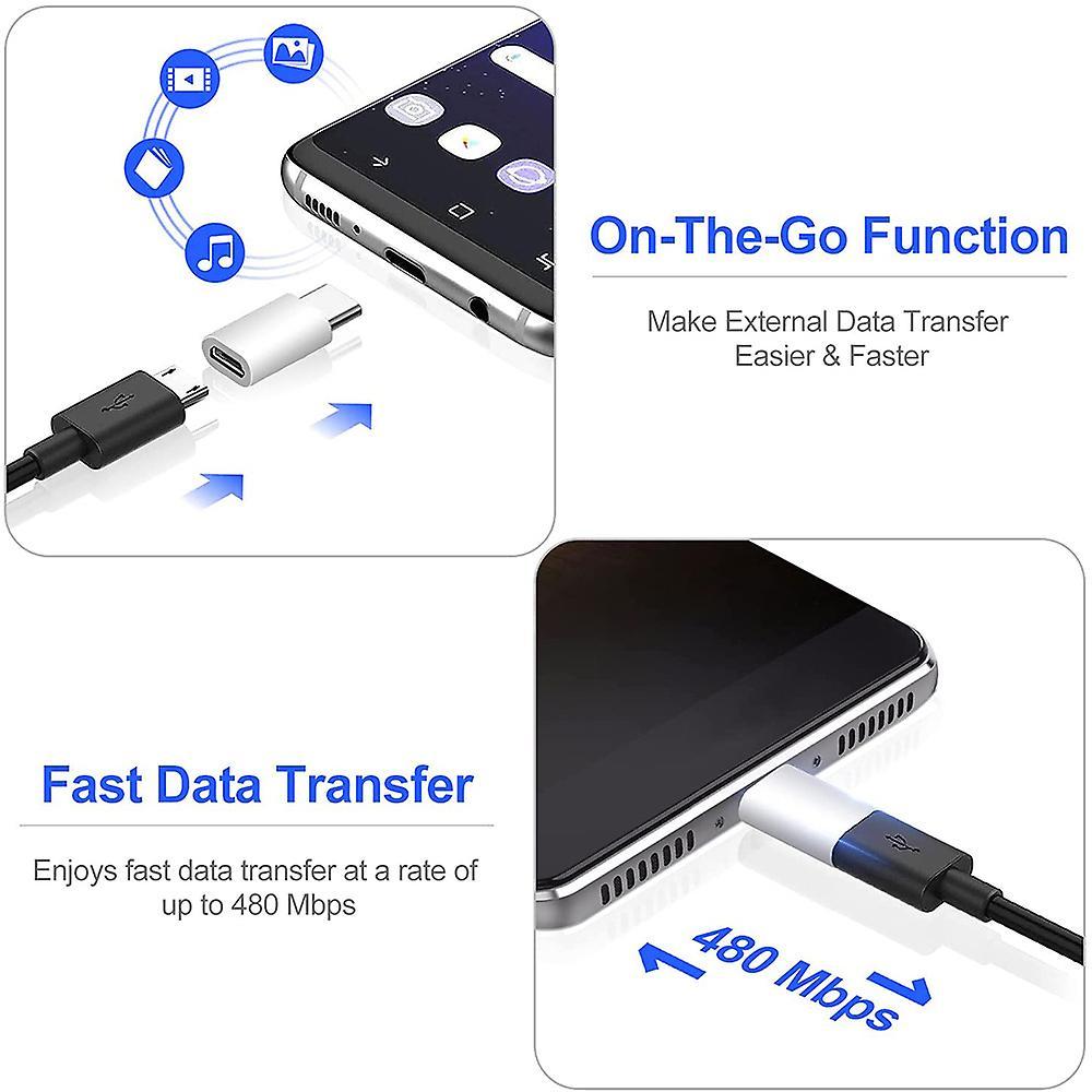 Micro-usb Female to Type C Male Sync and Charging Adapter