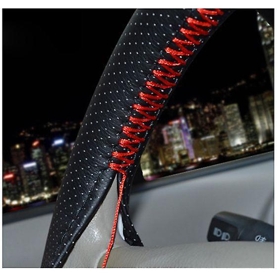 Braid On The Steering Wheel Pu Leather Car Steering Wheel Cover