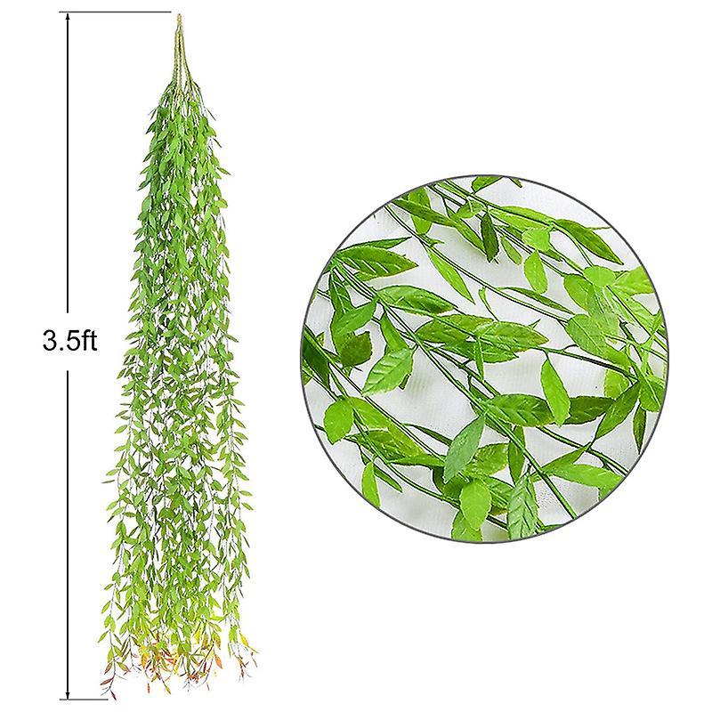 6 Pcs Artificial Vines Fake Greenery Garland Willow Leaves