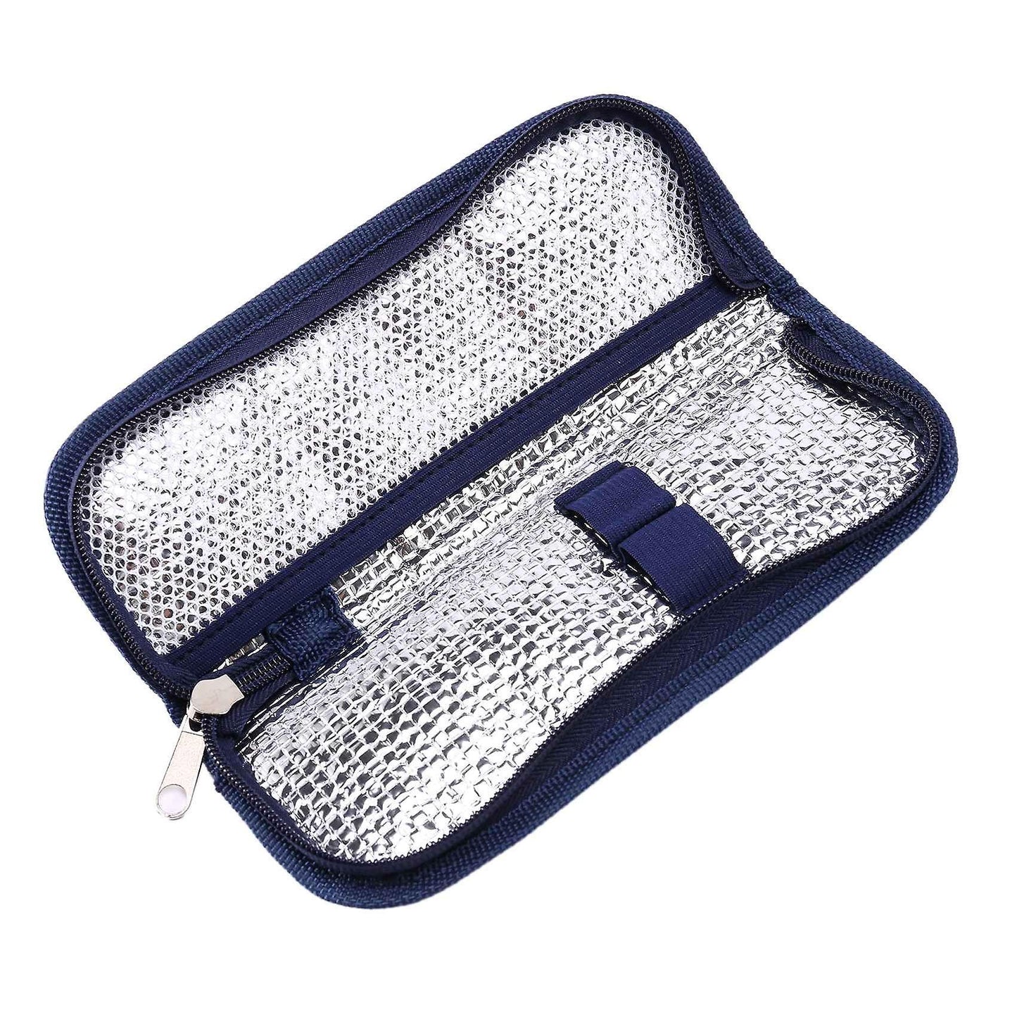 Portable Insulin Cooler Bag Diabetic Foil Ice Bag (navy Blue)