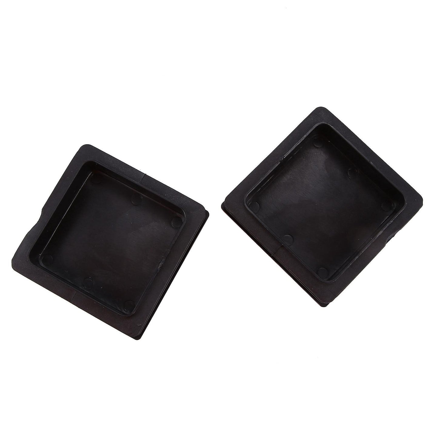 100mm X 100mm Plastic Ribbed Square End Caps Cover Tube Inserts 2 Pcs