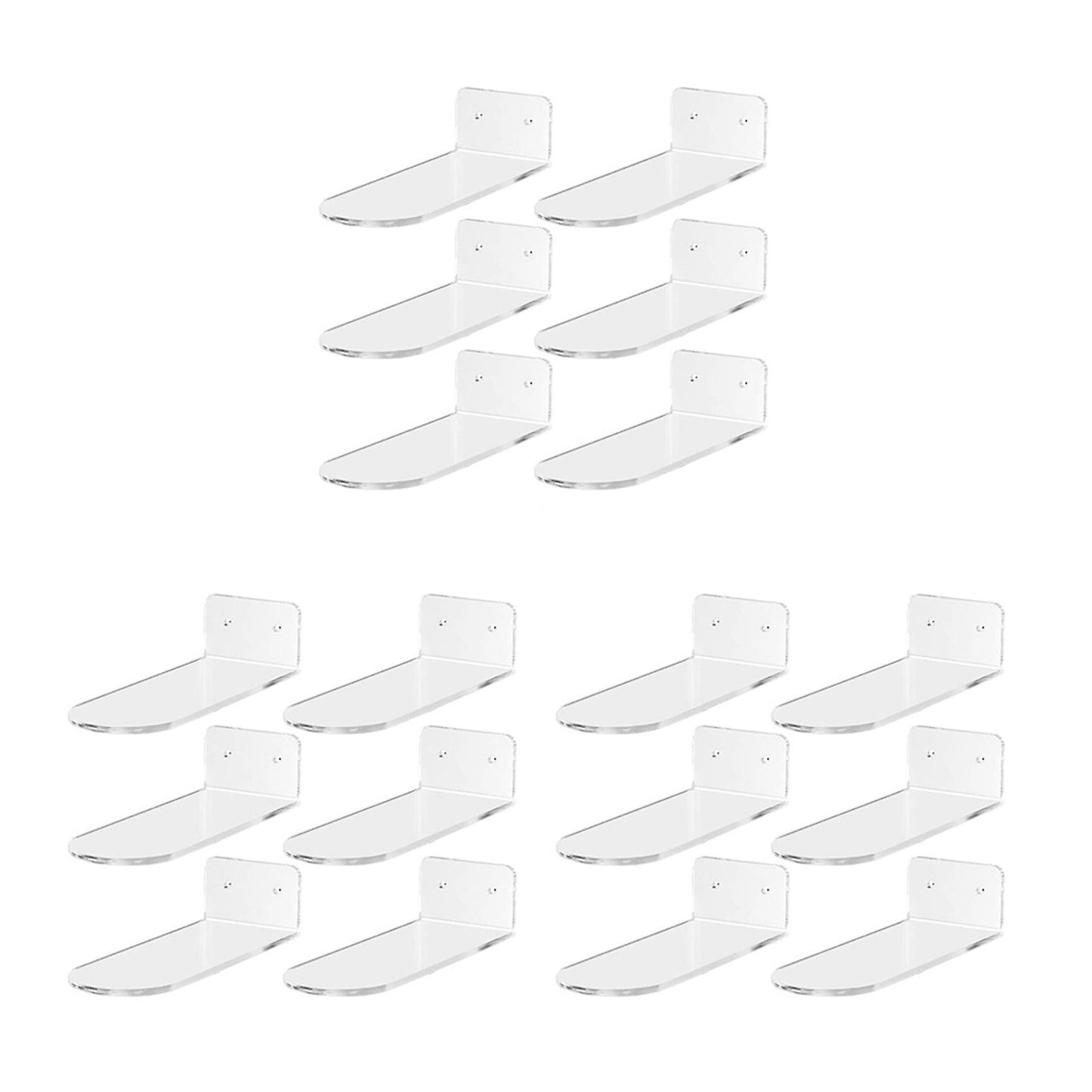 18 Pack Floating Shoe Shelves,transparent Acrylic Shoe Shelves