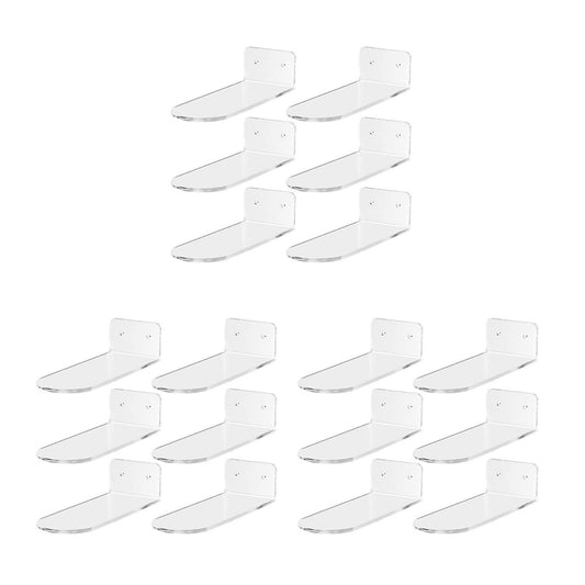 18 Pack Floating Shoe Shelves,transparent Acrylic Shoe Shelves