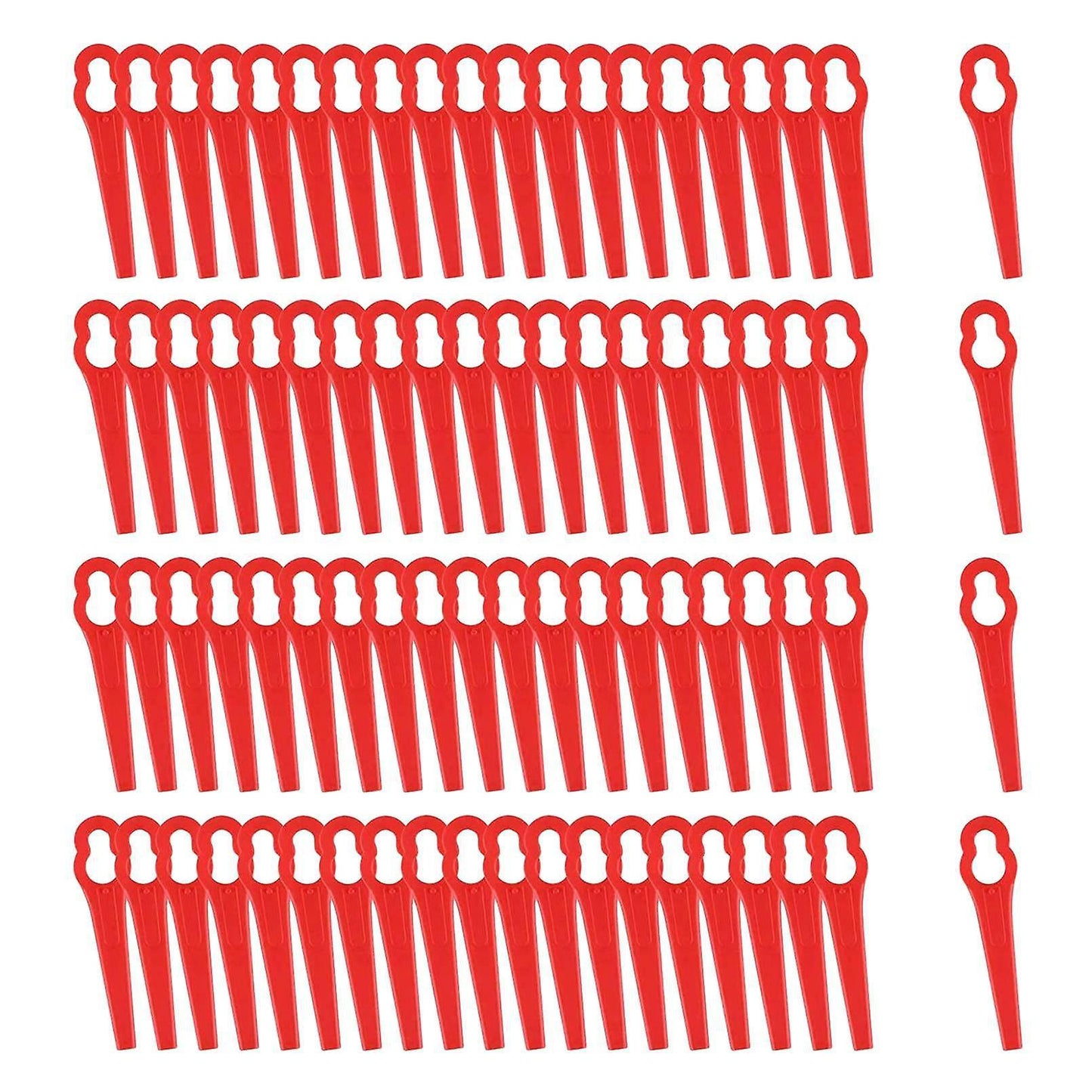 80 Pcs 8.3cm Plastic Grass Trimmer for Bosch Einhell Lawn Mower