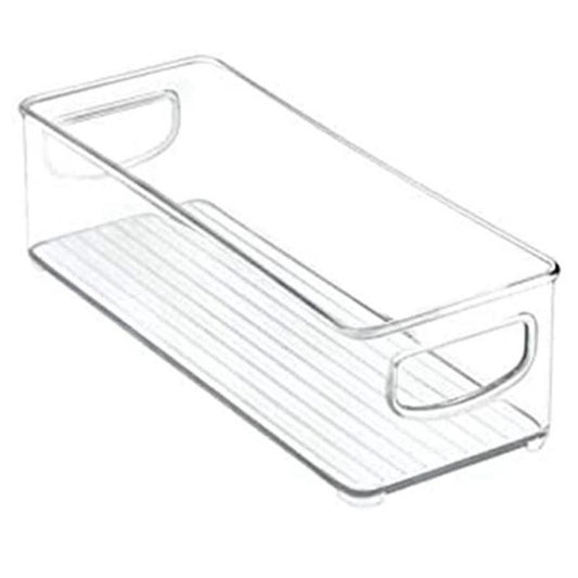 Stackable Plastic Food Storage Bin with Handles for Kitchen Pantry