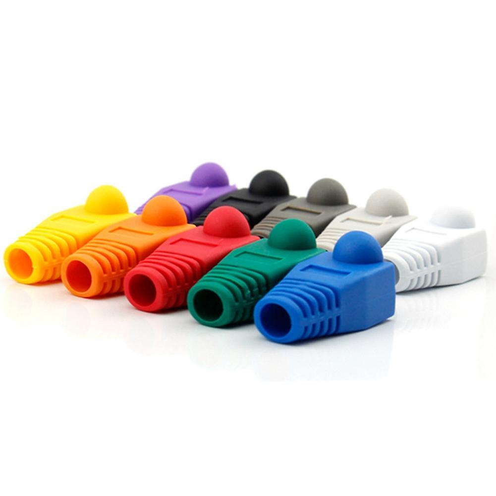 100 Pcs Rj45 Jacket Super Five Crystal Head Jacket Plastic Protective