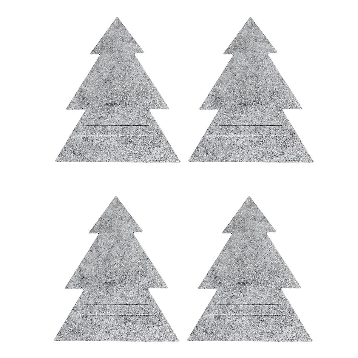 4 Pieces Grey Christmas Tree Cutlery Bag Christmas Tree Cutlery Set