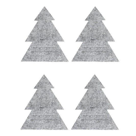 4 Pieces Grey Christmas Tree Cutlery Bag Christmas Tree Cutlery Set