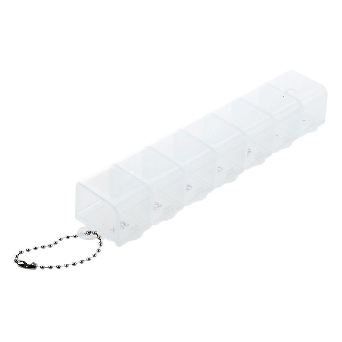 7 Day Weekly Pill Box Organizer Medicine Compartments Vitamin Storage Travel Kit 1pcs White