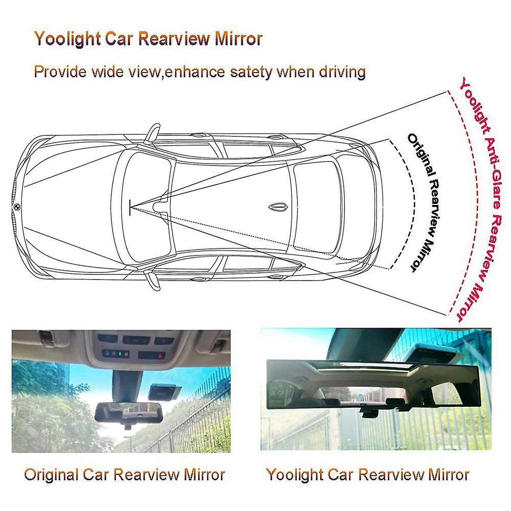 Car Rearview Mirrors,car Universal 12inch Interior Clip On Panoramic
