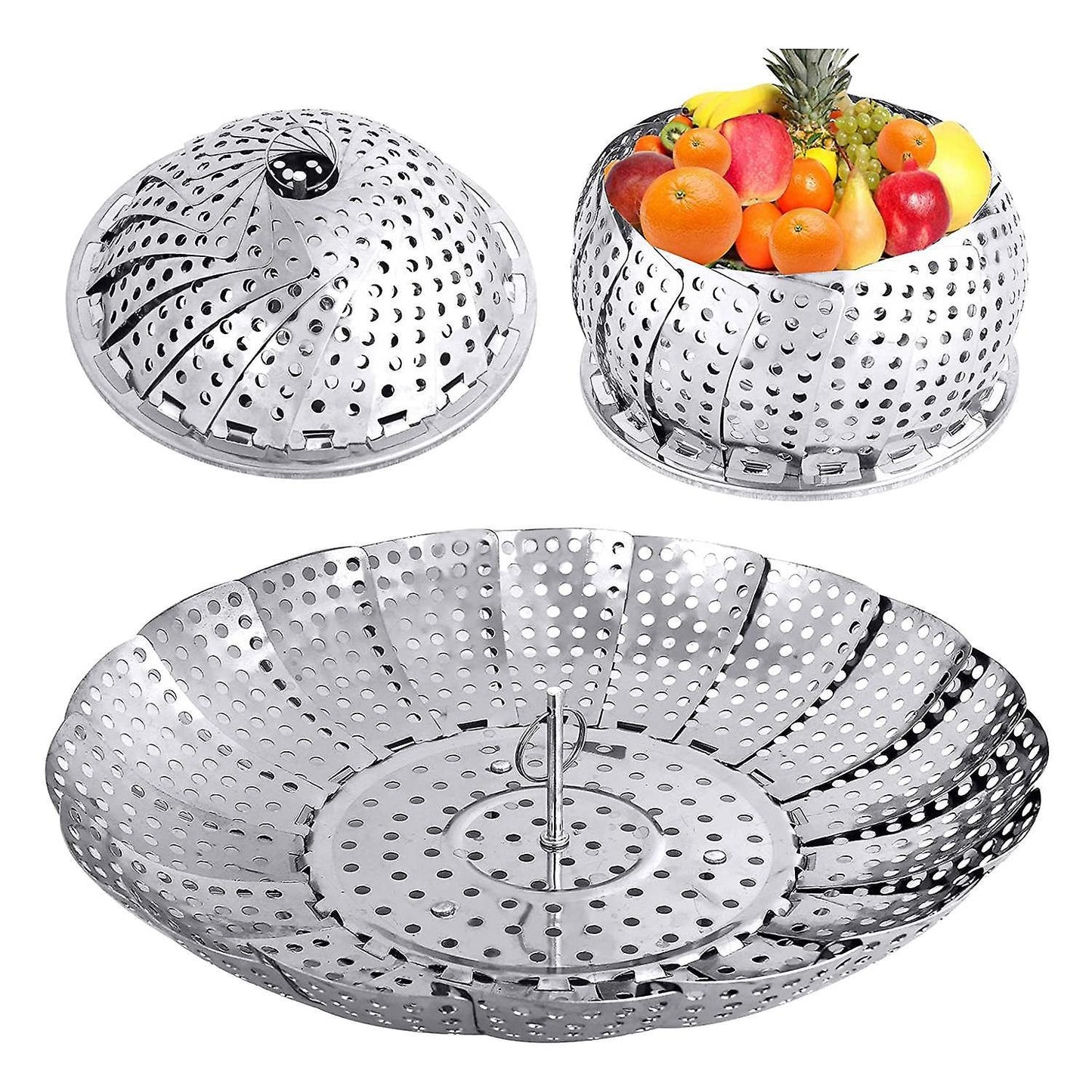 Folding Veggie Vegetable Steamer Basket,stainless Steel Steamer