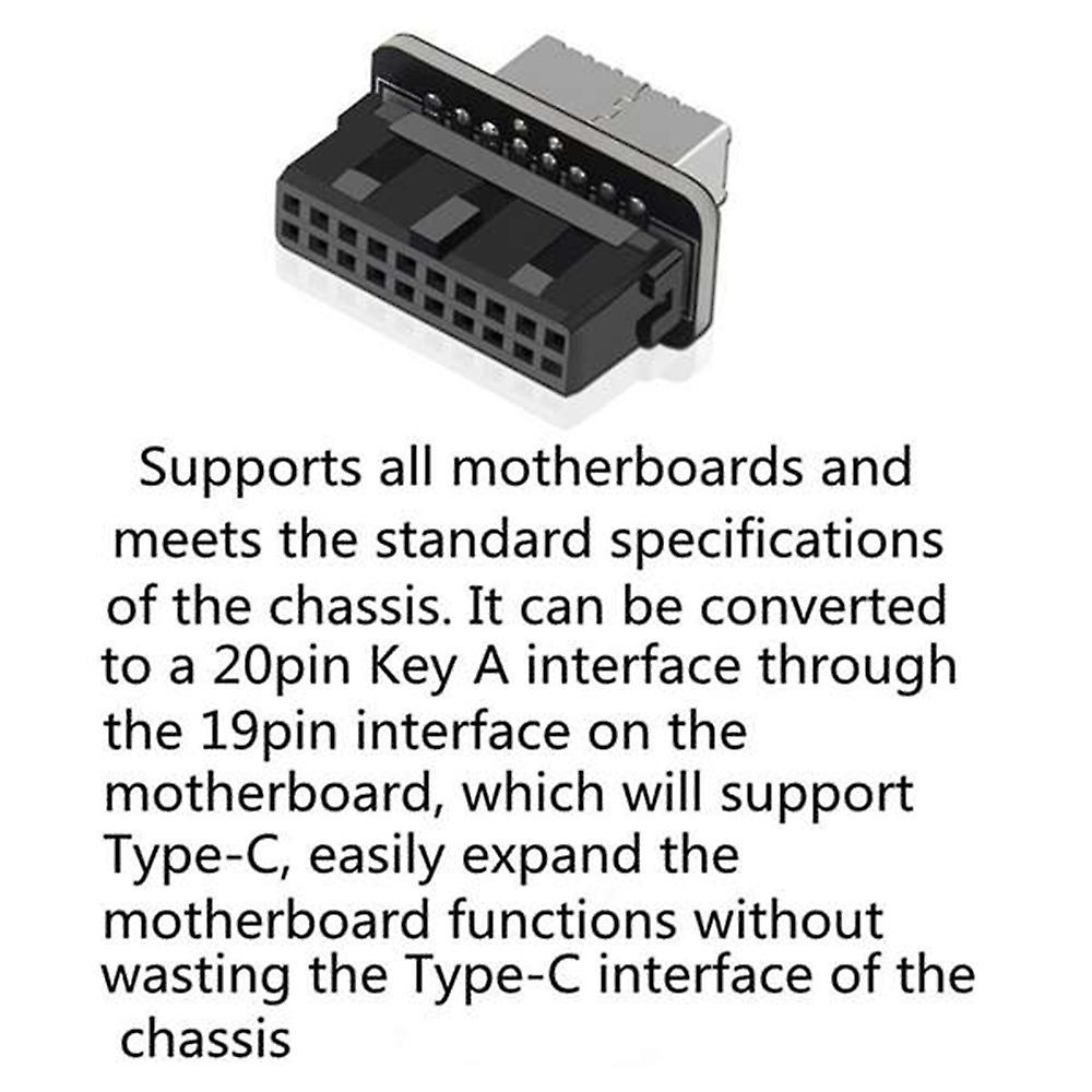 Motherboard Usb3.019p/20p to Type-e90 Degree Adapter Chassis Front