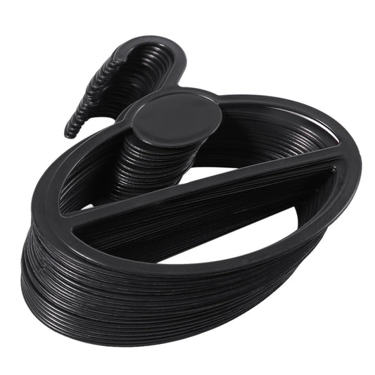20x Scarf Shawl Oval Plastic Hangers Black 13.5cm12.5cm13.5cmx1.9cm