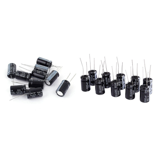 10pcs 25v 2200uf Through Hole Electrolytic Capacitor 13x20mm