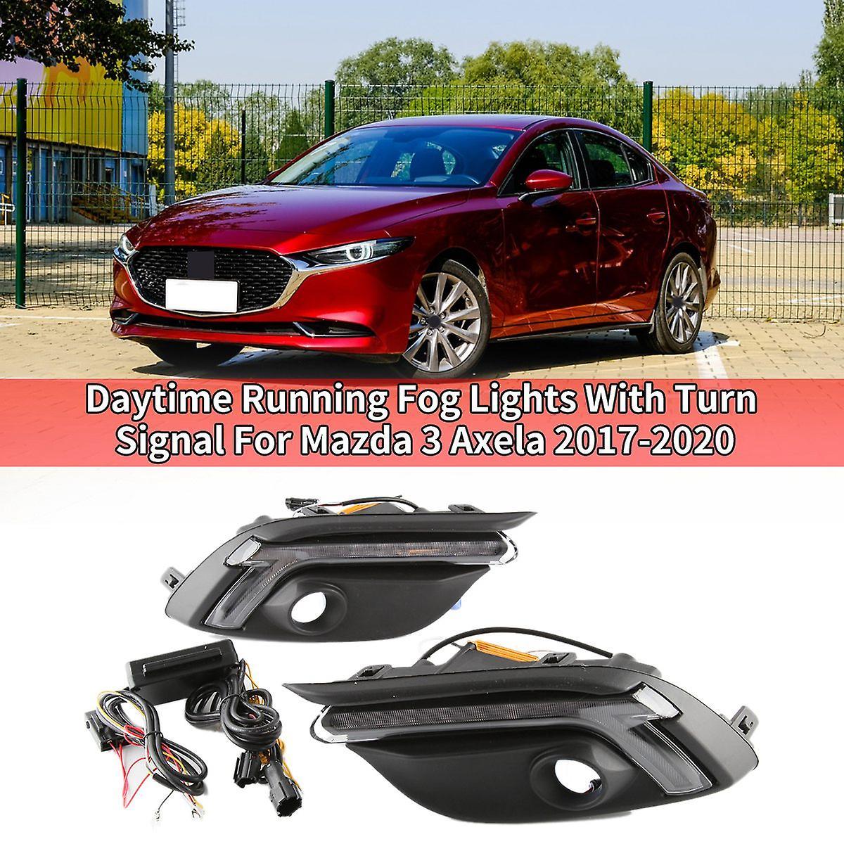 Car Led Drl Daytime Running Fog Lights with Turn Signal for Mazda 3