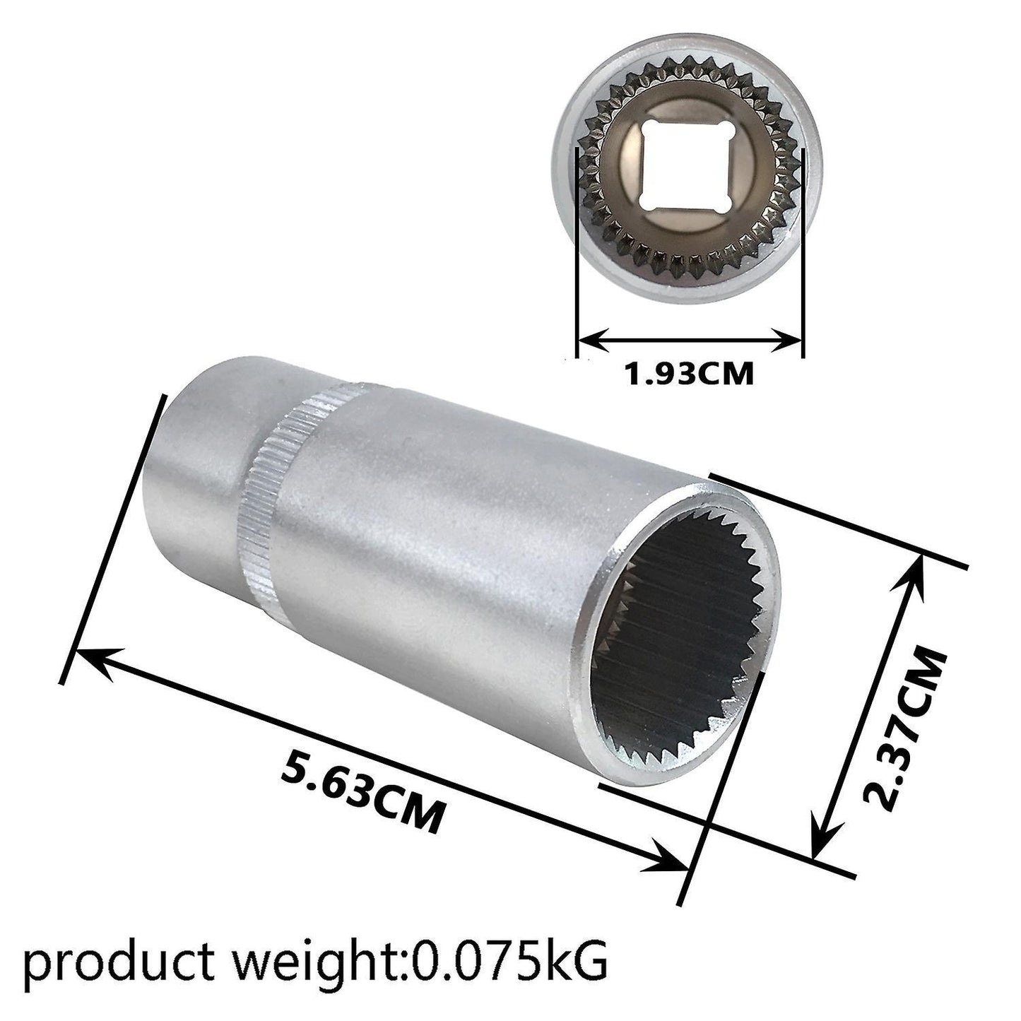 Fuel Injection Pump Socket 33 Pt Spline 1/2 Inch 56mm Long 4026