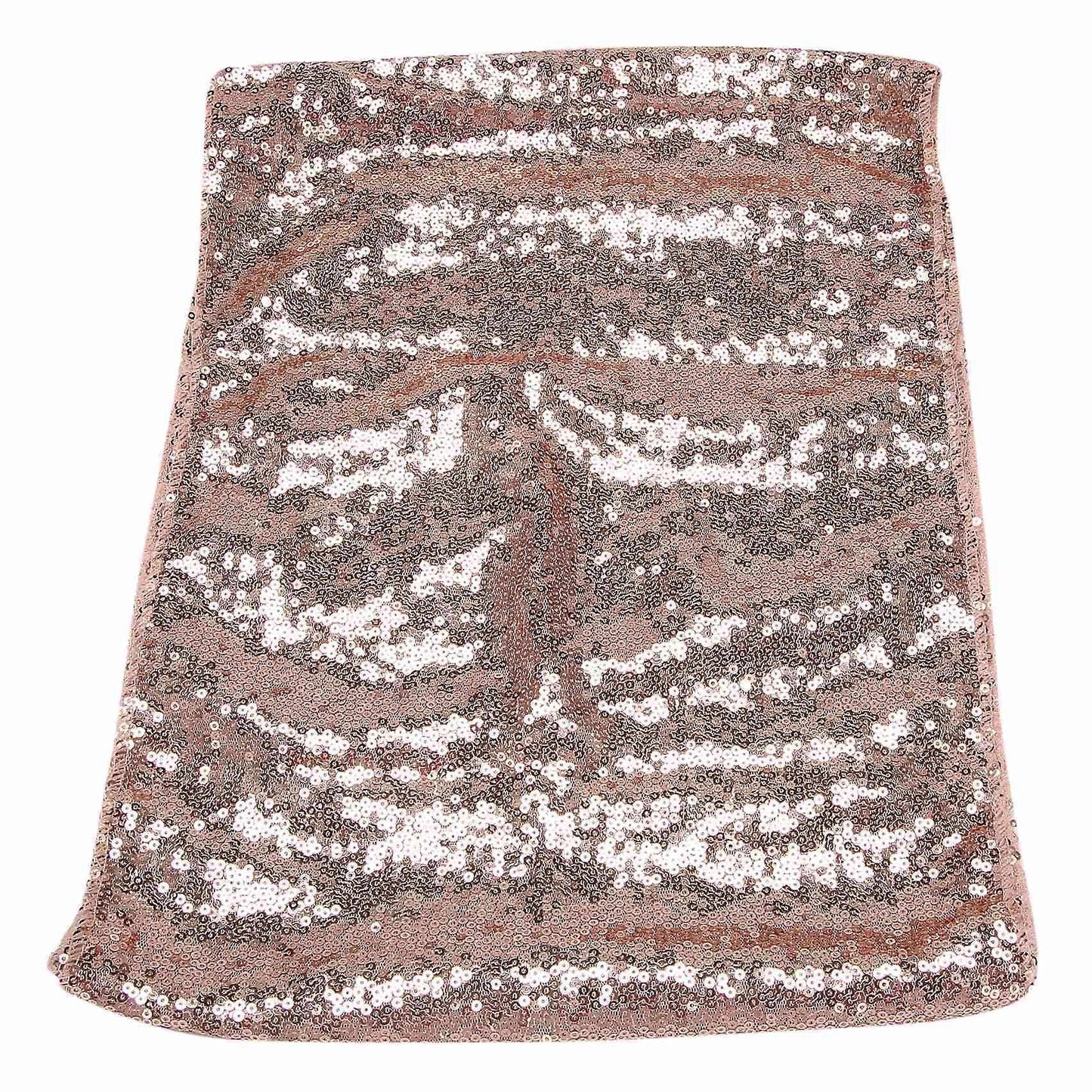 Rectangle Sequin Tablecloth Banquet Table Party Decor, Rose Gold