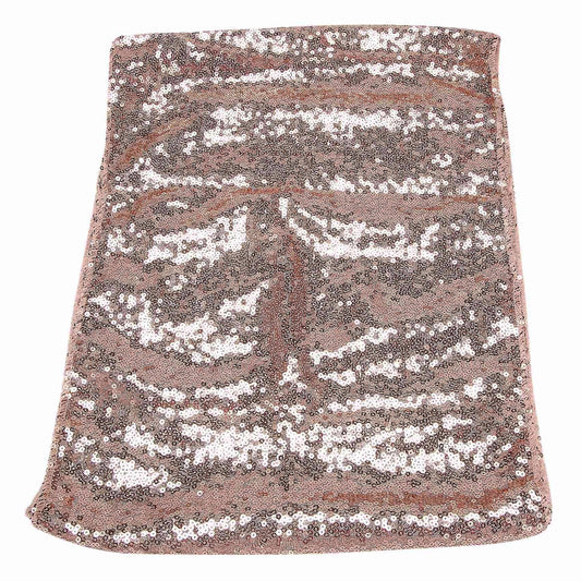 Rectangle Sequin Tablecloth Banquet Table Party Decor, Rose Gold