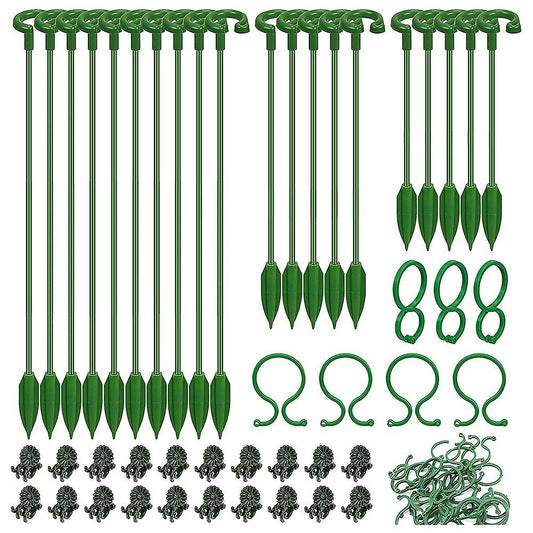 60pcs Plant Supports Set-20 Pack Flower Plant Stakes Sticks (3 Sizes)