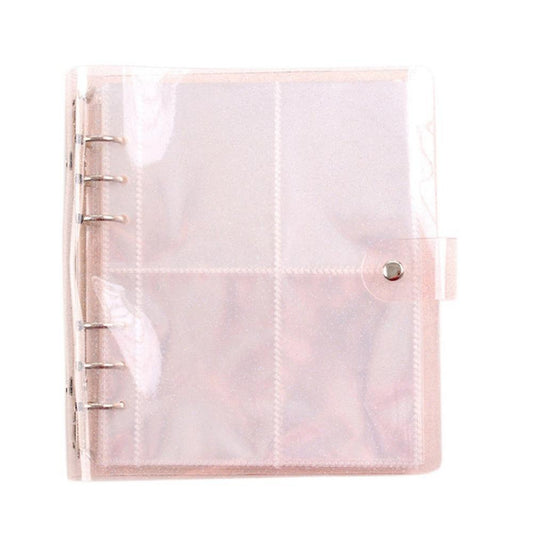 6 Holes Loose-ring Binder with 200, 3 Inch Photos Album, Pink