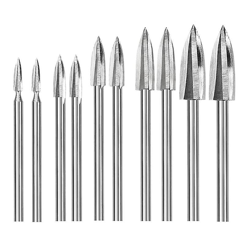 10pcs Wood Carving Drill Bit Steel Carving Drill Bit Set Is Used