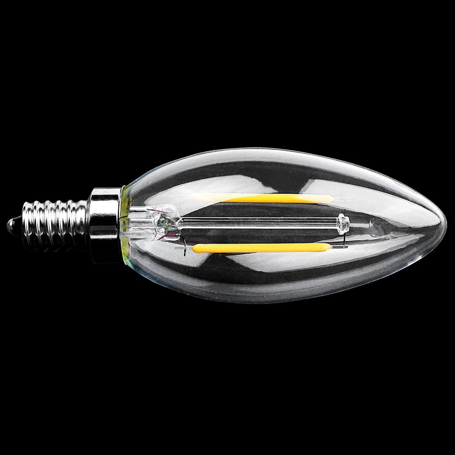 E12 2w Edison Candle Flame Filament Led Light Bulb Lamp 10*3.5cm