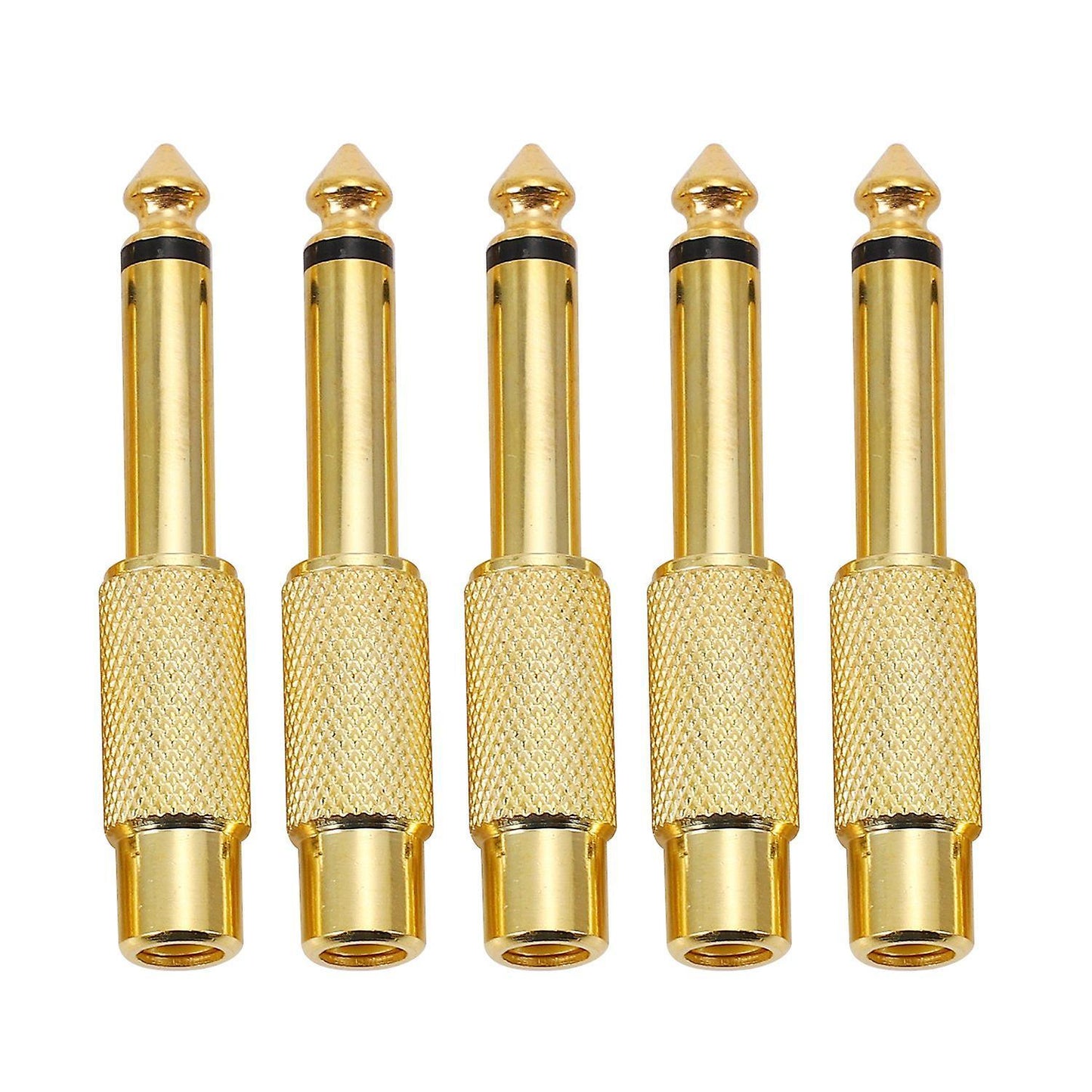 5x Gold Plated 6.35mm 1/4 Inch Male Mono Plug 6.5mm Jack Audio Plug