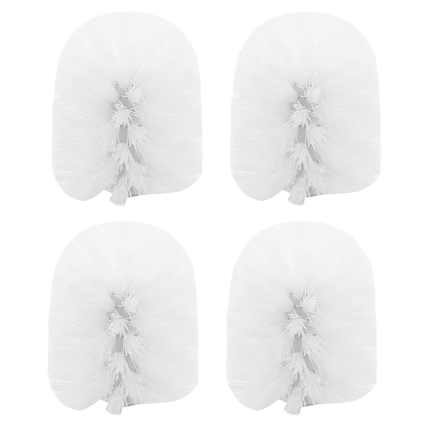 Plastic Toilet Cleaning Brushes Head Holders White (4x White Heads)