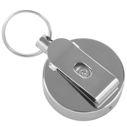 Steel Retractable Key Chain Recoil Key Ring Belt Clip Pull Chain Holder