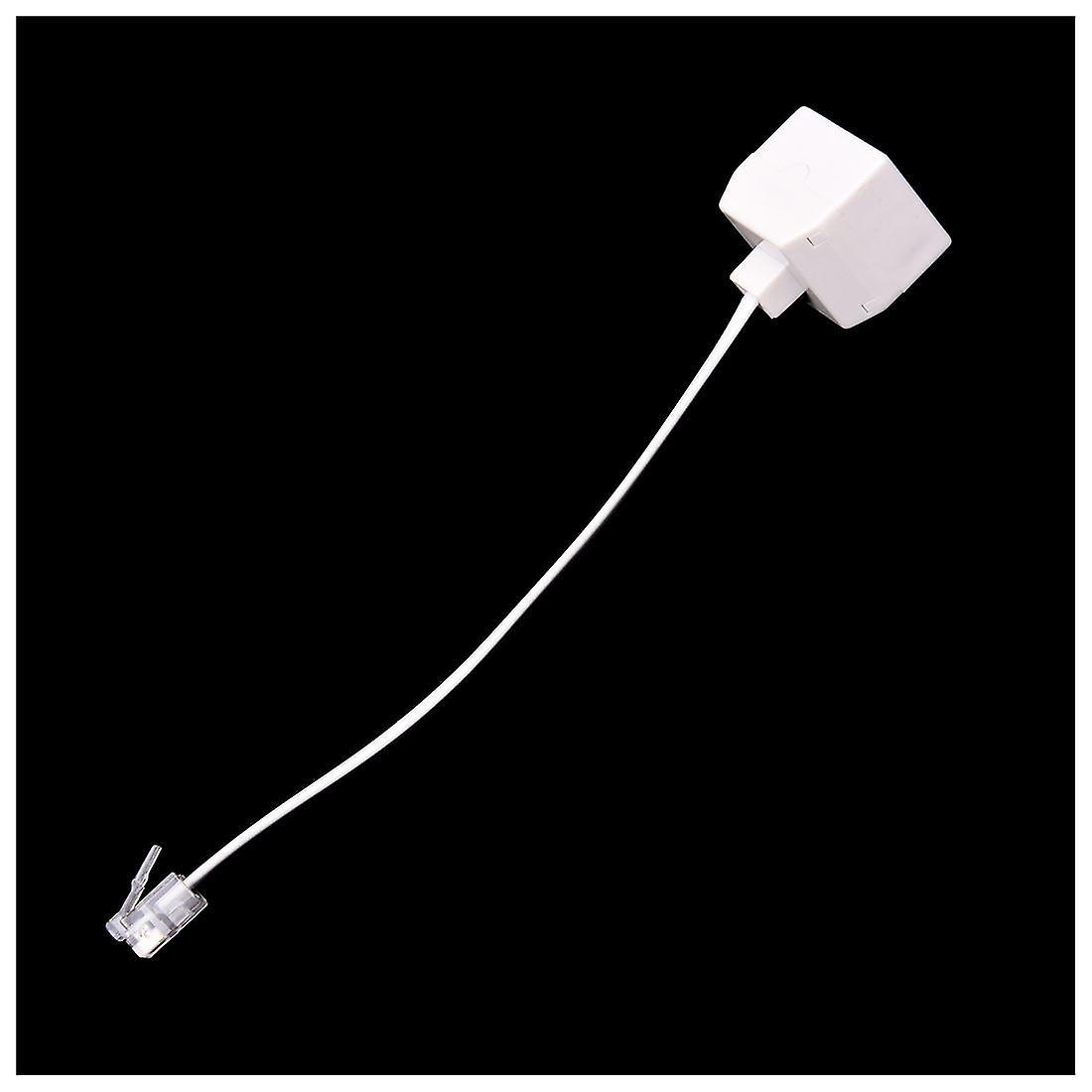 2pcs 6p4c Rj11 Dual Female to Male Telephone Cable Splitter Adapter