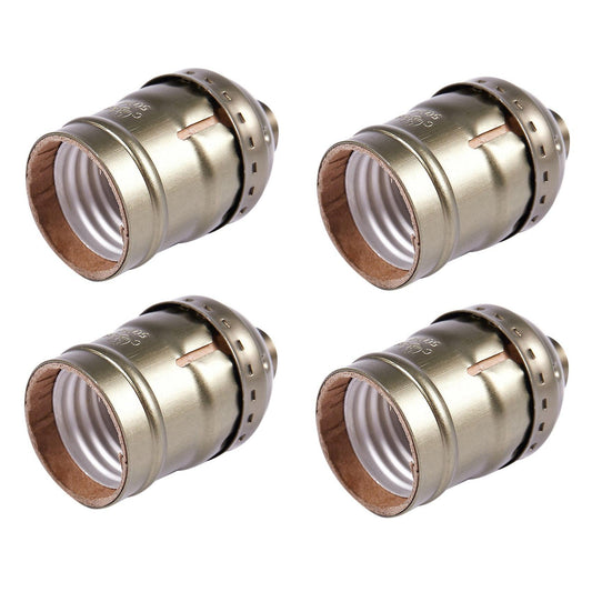 4x Edison Vintage Lamp Light Base Socket Holder Adapter E27 Bulbs