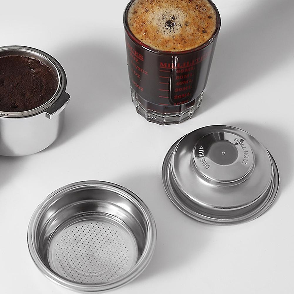 Stainless Steel Double Layer Powder Bowl Coffee Machine Accessories,a
