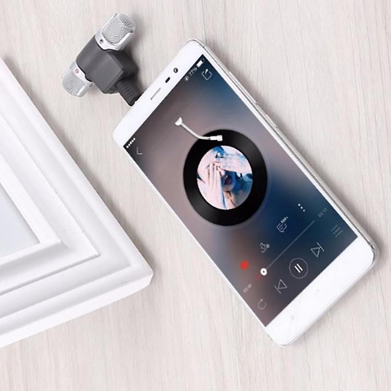 Mini 3.5mm Jack Stereo Microphone Recording Microphone for Smartphone