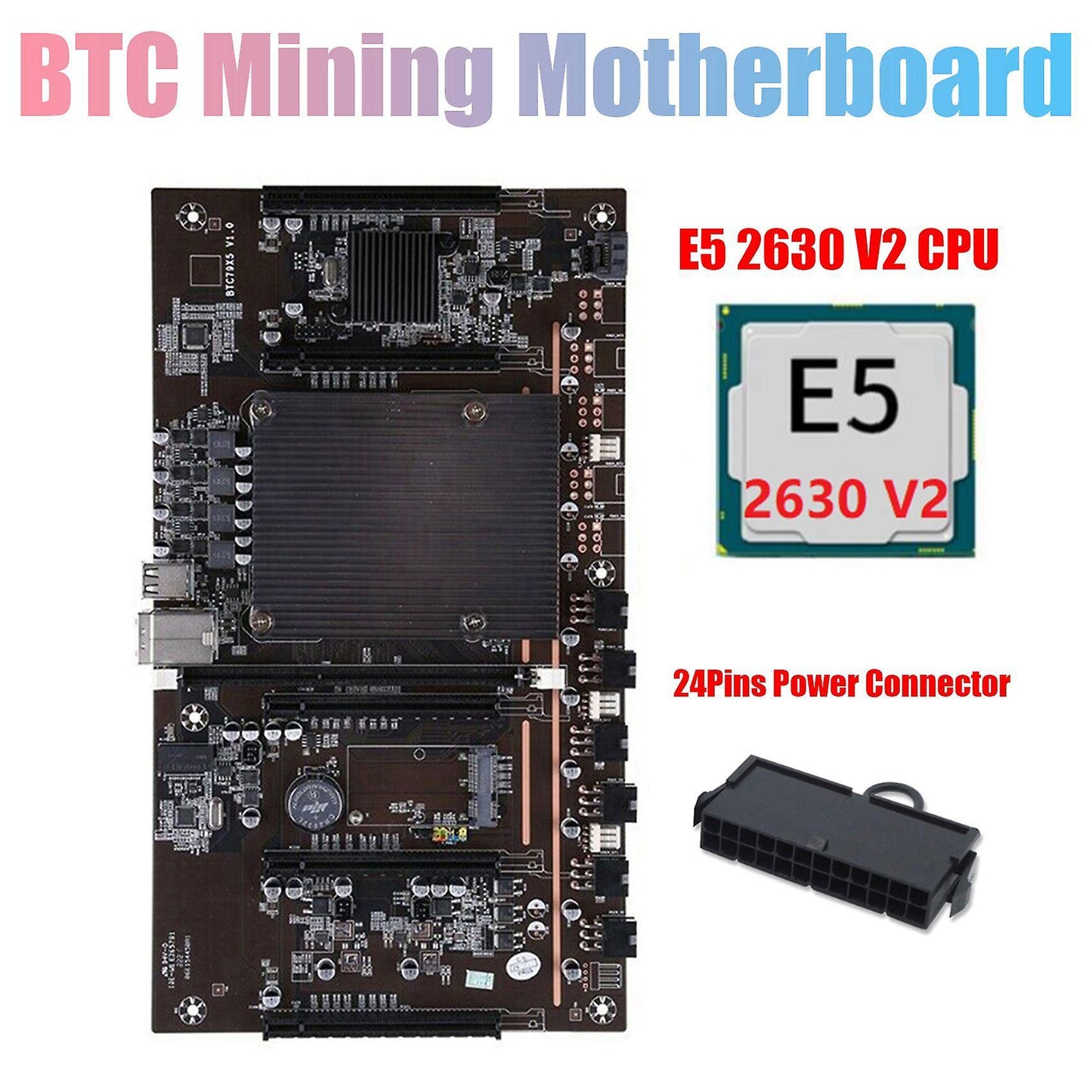 X79 H61 Btc Miner Motherboard Support 3060 3070 3080 Gpu with E5 Cpu