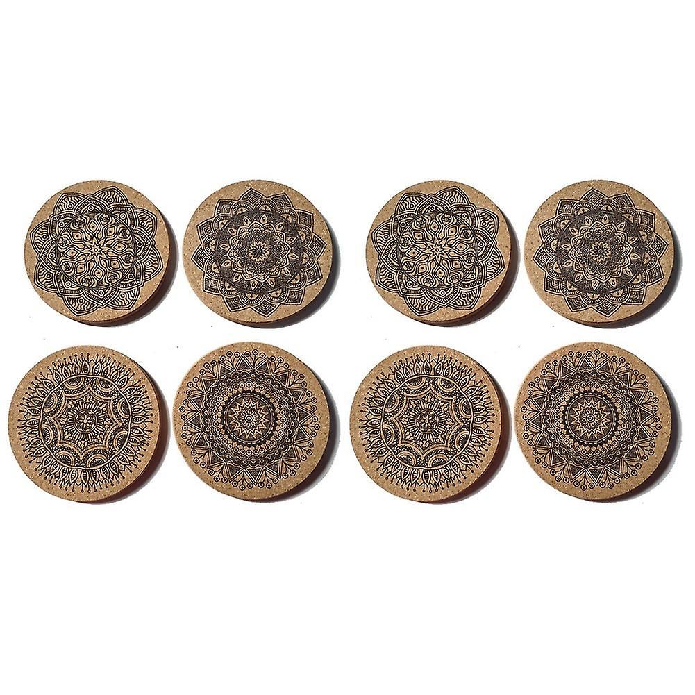 Extra Thick Cork Coasters with Holder,farmhouse Coasters for Coffee