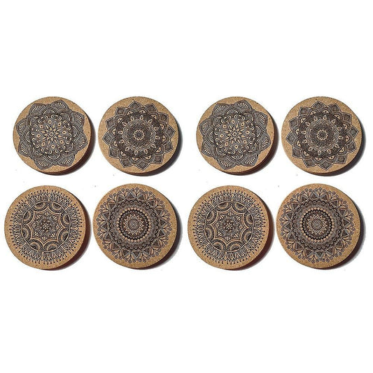Extra Thick Cork Coasters with Holder,farmhouse Coasters for Coffee
