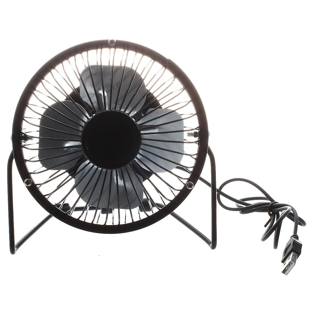 4-inch 360-degree Rotating Usb Powered Metal Electric Mini Desk Fan for Pc /laptop /notebook (black)