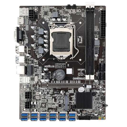 B75 Eth Mining Motherboard 12 Pcie to Usb Adapter Lga1155 Msata