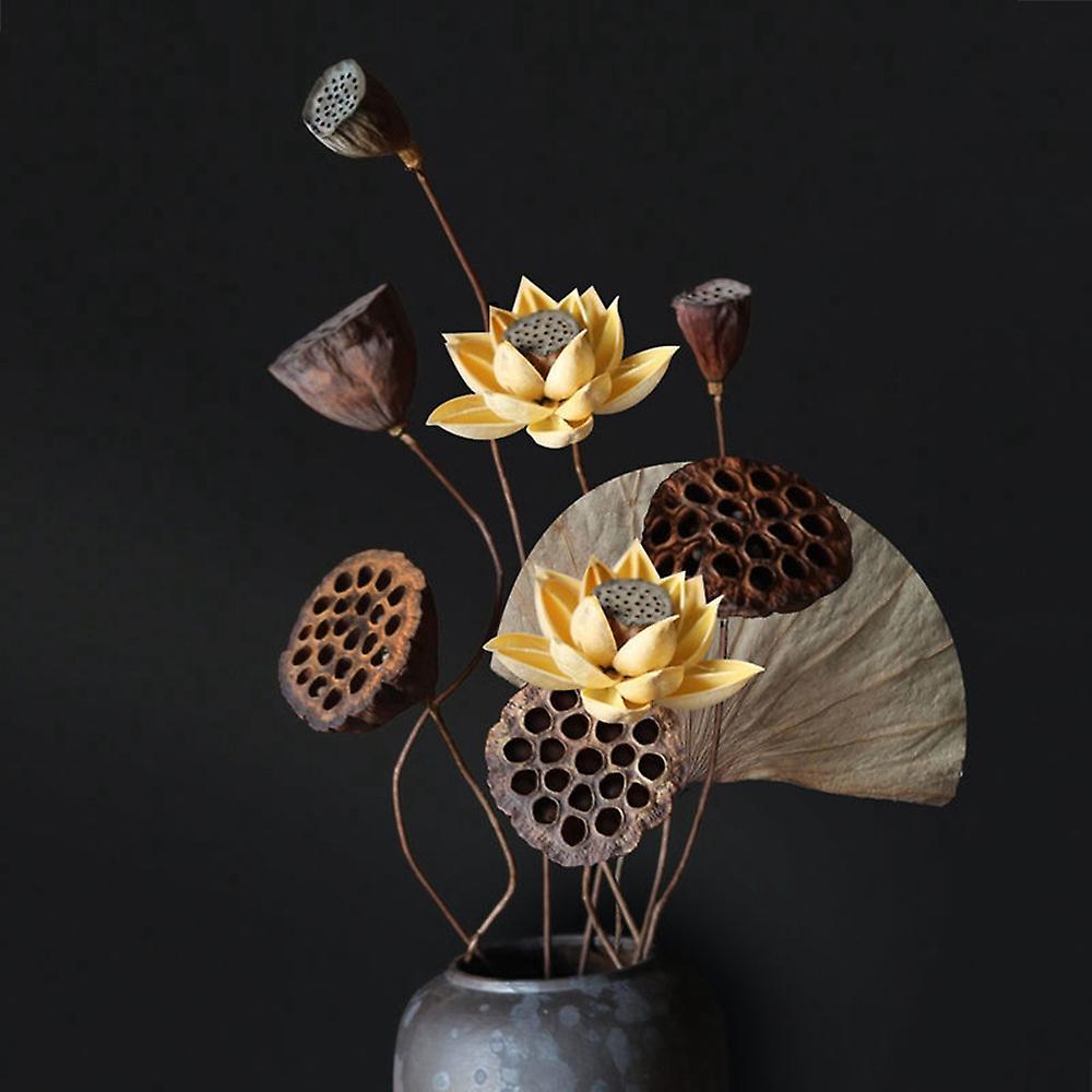 2 Pcs Real Natural Dried Pressed Lotus Flower,decorative Handmade