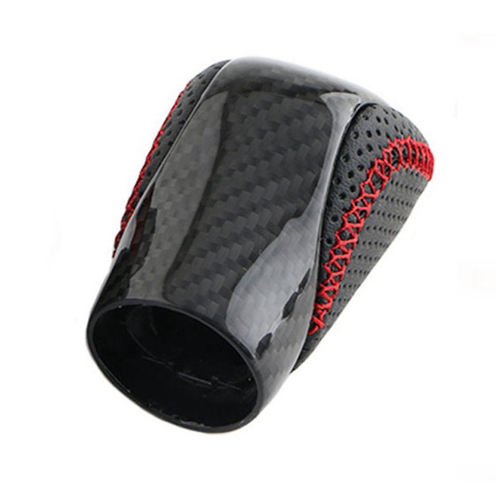 Car Carbon Fiber Black Pu Leather Gear Ball Head for Lexus Es Is Rx