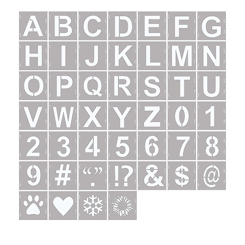 46-piece Letter Template Symbol Digital Craft Template,reusable A