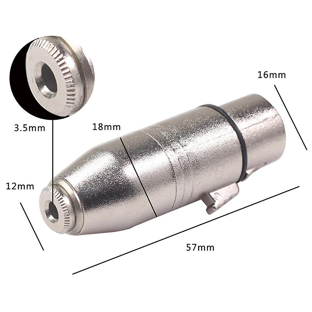 3.5mm Female Head to Big Three-core Balanced Microphone Audio Adapter