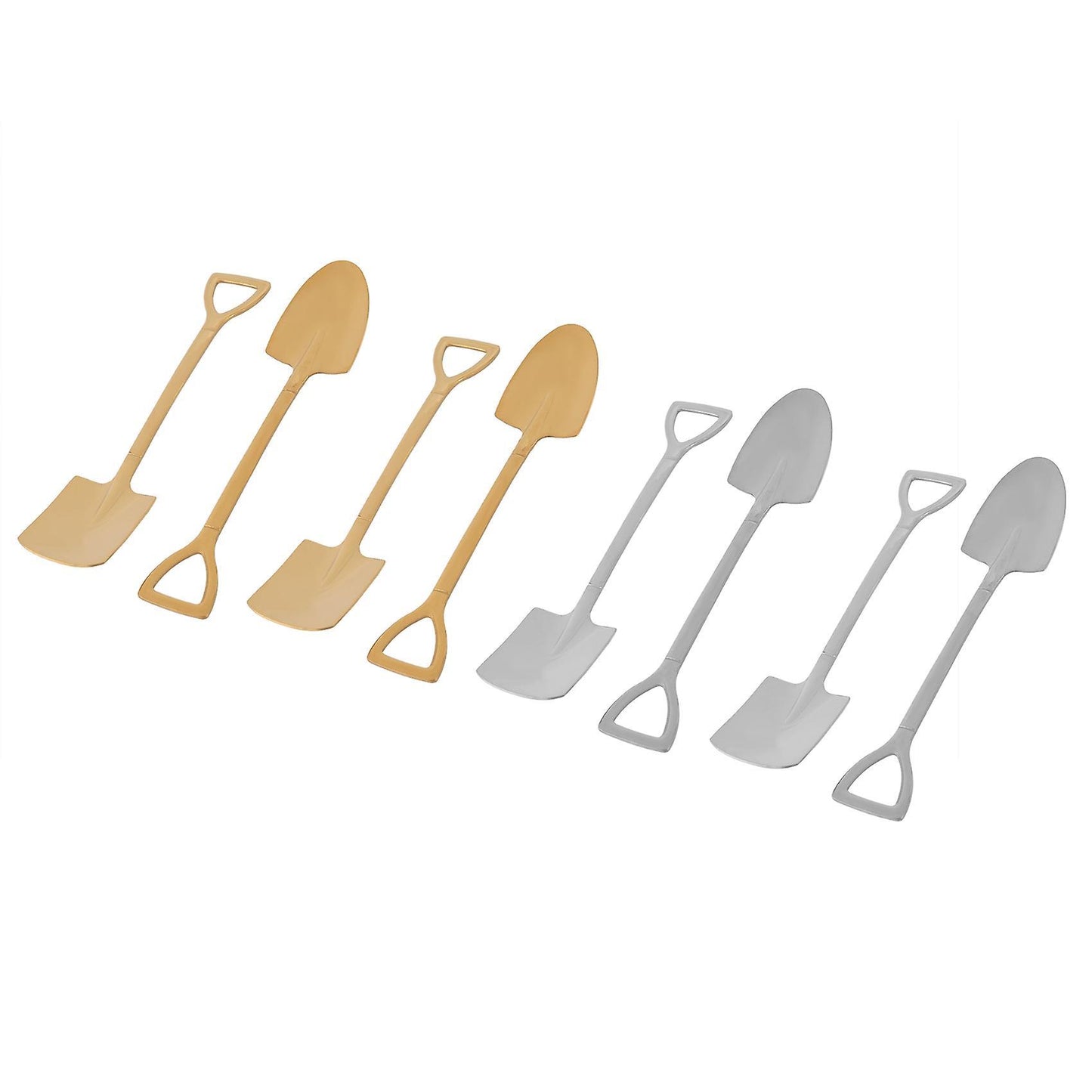 Dessert Spoons Set Shovel Shaped Stainless Steel Spoons ,a