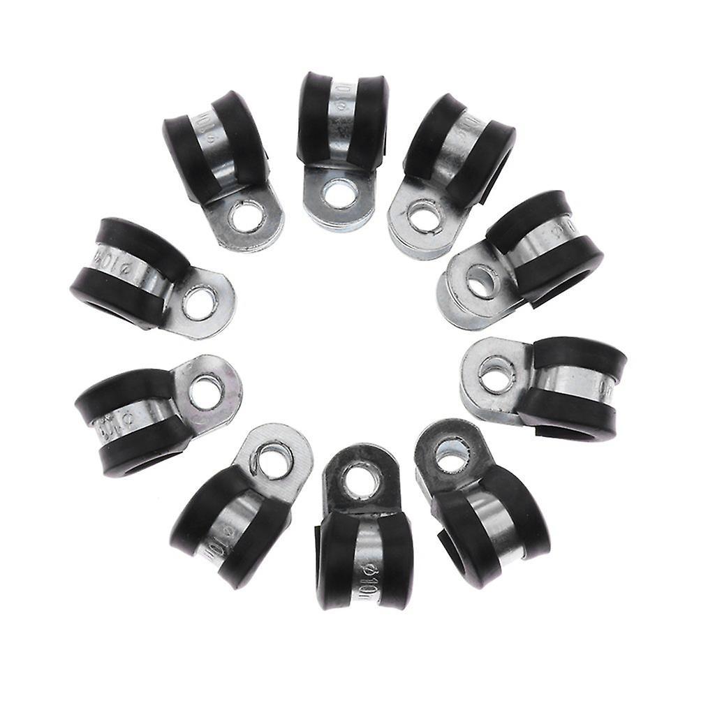 3/8 Inch 10mm Fuel Line Hose Clamp Clip Fastener Rubber Cushion