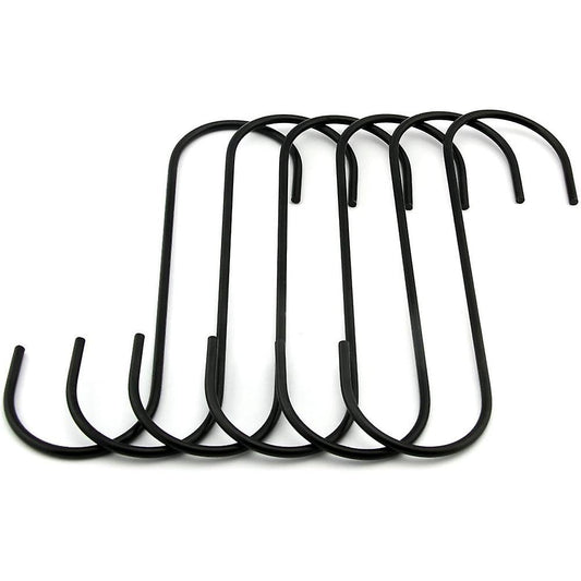 6.5 Inch Black S-shaped Hanging Hooks Heavy-duty S Type Hooks