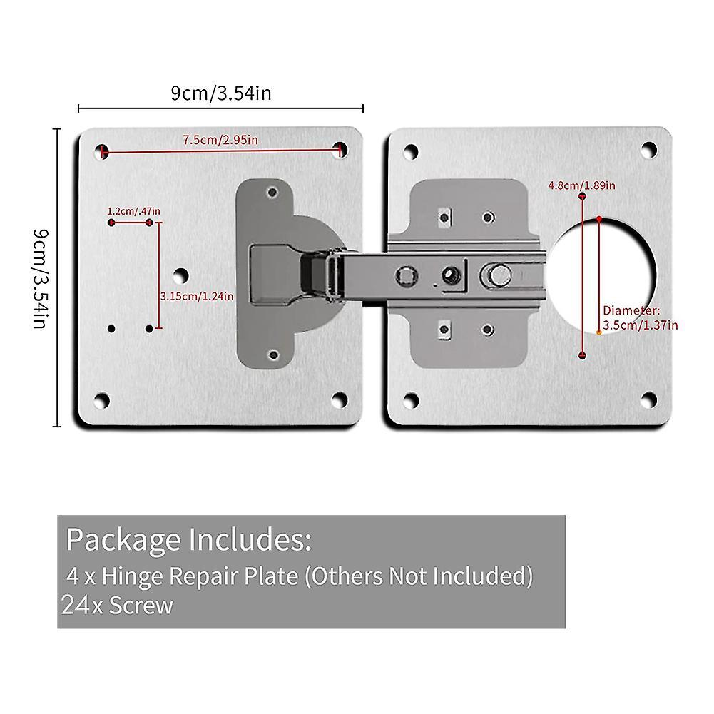 Cabinet Hinge Repair Plate - Hinge Side Plate Repair Piece, Bracket