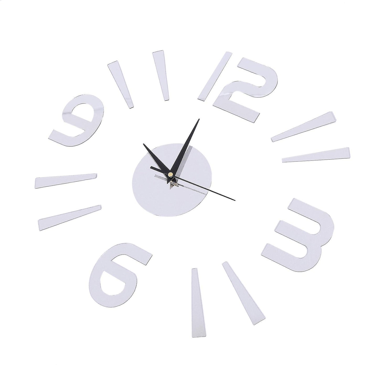 Quartz Wall Clock Clocks Horloge Watch Acrylic Mirror Stickers Silver